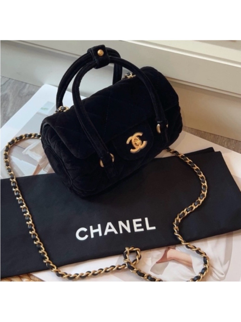 New GWP Beauty Velvet black bag